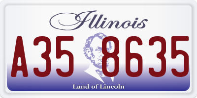 IL license plate A358635