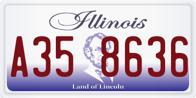 IL license plate A358636
