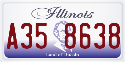IL license plate A358638