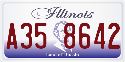 IL license plate A358642