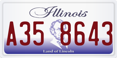 IL license plate A358643