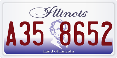 IL license plate A358652