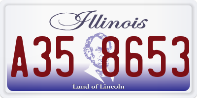 IL license plate A358653