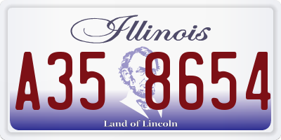 IL license plate A358654