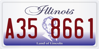 IL license plate A358661