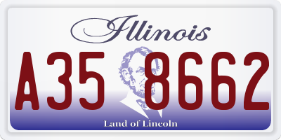IL license plate A358662