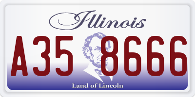 IL license plate A358666