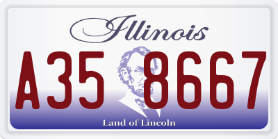 IL license plate A358667