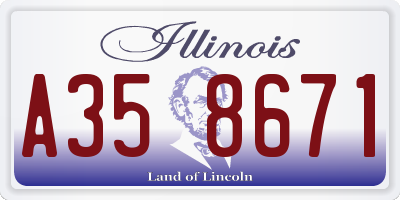 IL license plate A358671