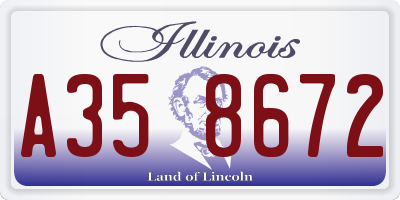 IL license plate A358672