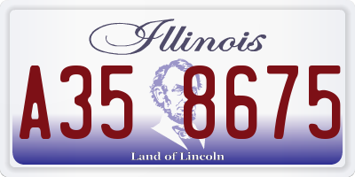 IL license plate A358675