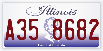 IL license plate A358682