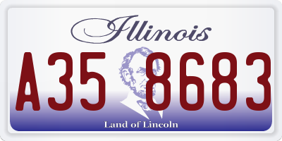 IL license plate A358683