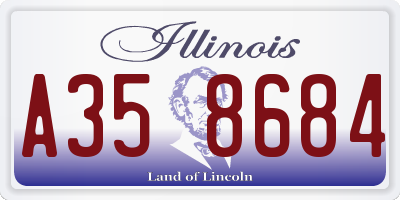 IL license plate A358684