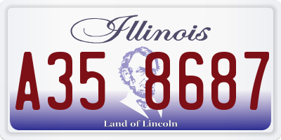 IL license plate A358687