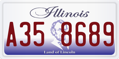 IL license plate A358689