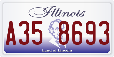 IL license plate A358693