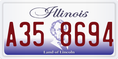 IL license plate A358694