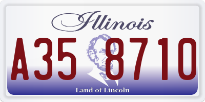 IL license plate A358710