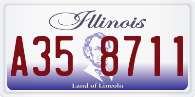 IL license plate A358711