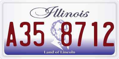 IL license plate A358712