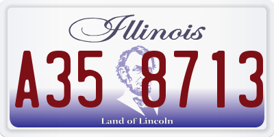 IL license plate A358713