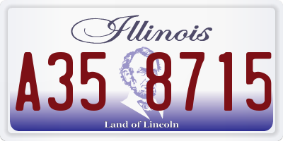 IL license plate A358715