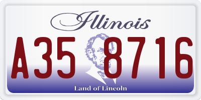 IL license plate A358716