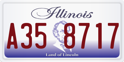 IL license plate A358717