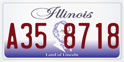 IL license plate A358718