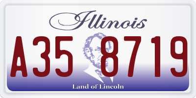 IL license plate A358719