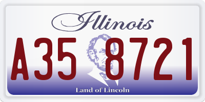 IL license plate A358721
