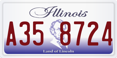 IL license plate A358724