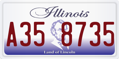 IL license plate A358735