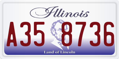 IL license plate A358736