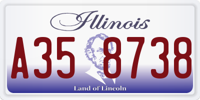 IL license plate A358738