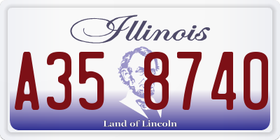 IL license plate A358740