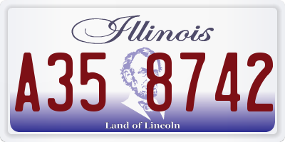 IL license plate A358742