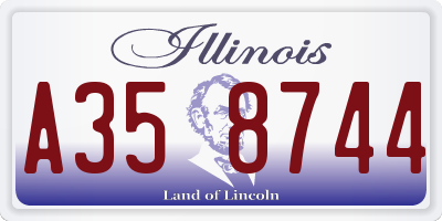 IL license plate A358744