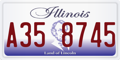 IL license plate A358745