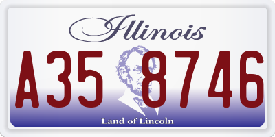 IL license plate A358746