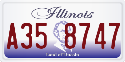 IL license plate A358747