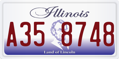 IL license plate A358748
