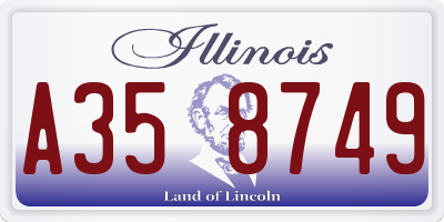IL license plate A358749