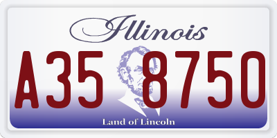 IL license plate A358750