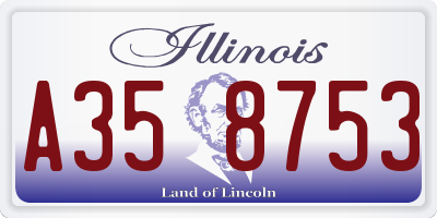 IL license plate A358753