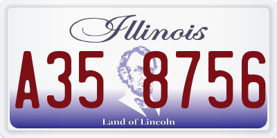 IL license plate A358756