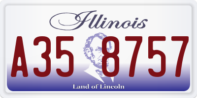 IL license plate A358757