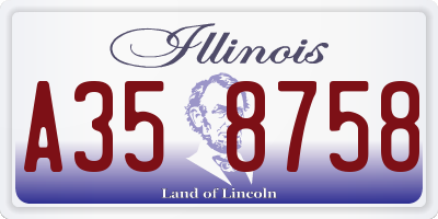 IL license plate A358758