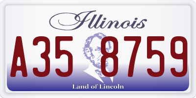 IL license plate A358759